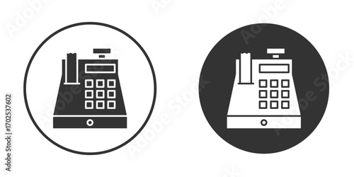 Cash register icon flat illustrations. vector art.