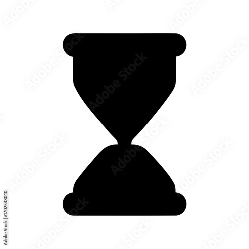 Silhouette of an hourglass representing the passage of time and deadlines