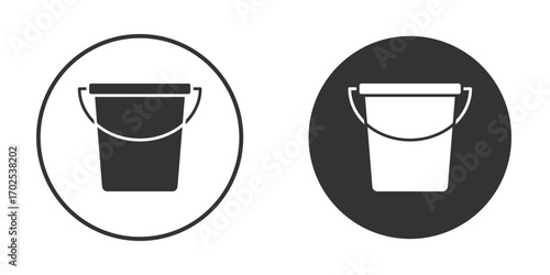 Bucket icon flat illustrations. vector art.