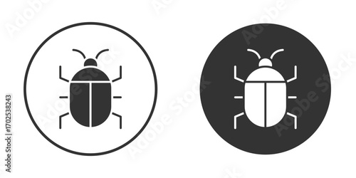 Bug icon flat illustrations. vector art.