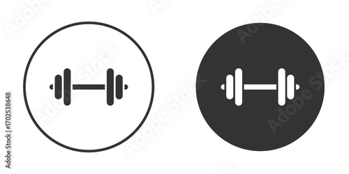 Barbell icon flat illustrations. vector art.