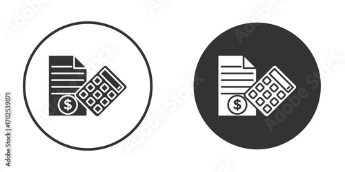 Accounting icon flat illustrations. vector art.