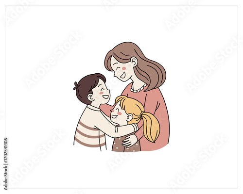 Happy Family Vector Free SVG Download