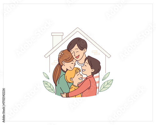 Happy Family Vector Free SVG Download