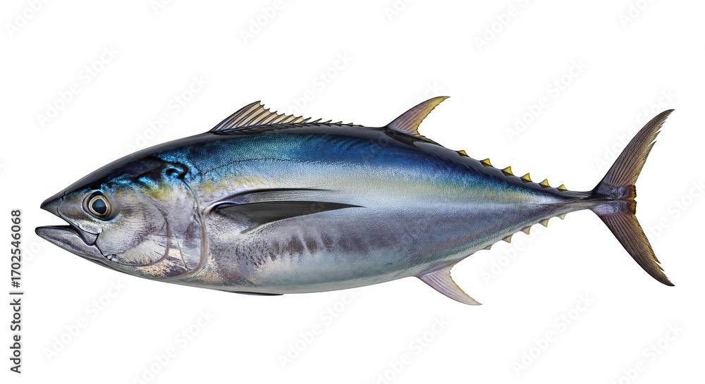Fototapeta premium Yellowfin Tuna Fish Detailed Closeup