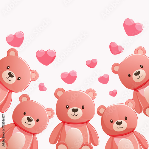 Hintergrund pinke Teddys