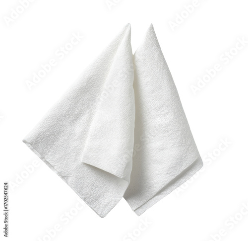 Wallpaper Mural Two folded white linen napkins Torontodigital.ca