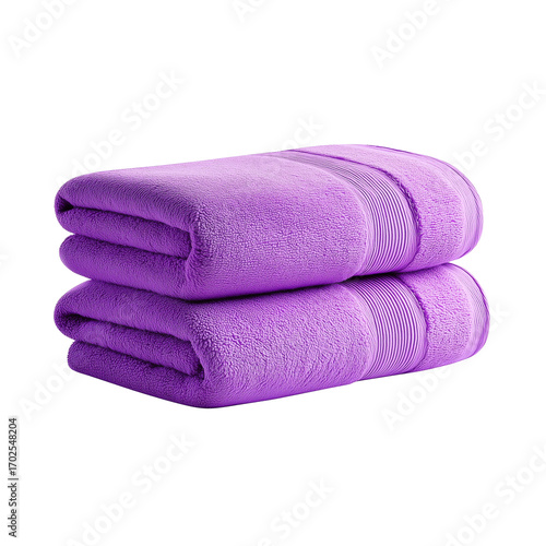 Stack of purple towels