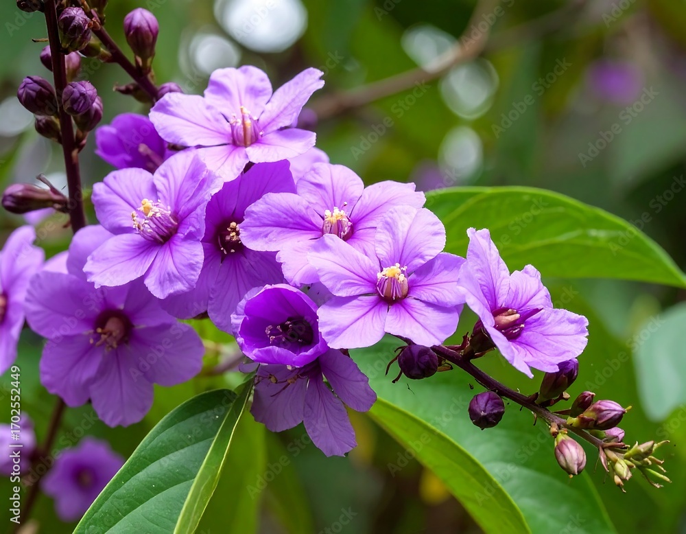 Obraz premium Close-up of vibrant purple flowers