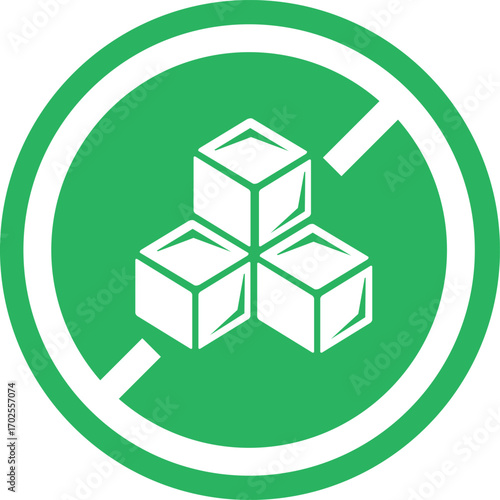 Healthy Lifestyle Sugar Free Stamp Organic Product Symbol Isloated On White Background