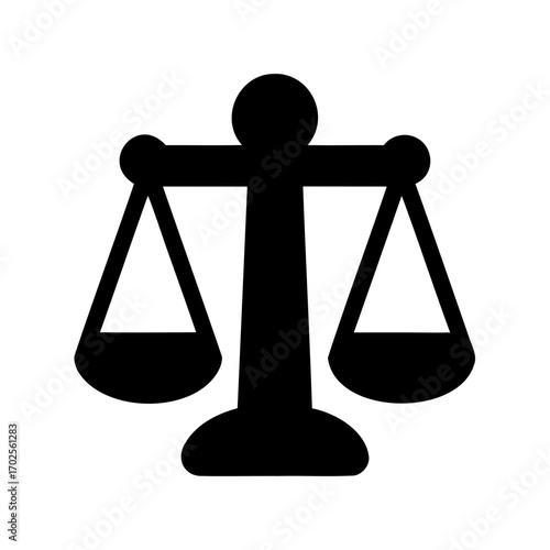 Silhouette of the Scales of Justice symbol for law and jurisprudence
