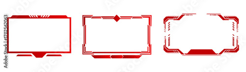 Red Frames Collection, Decorative Borders and Overlays for Streaming, Gaming, and Digital Content Creation  Inspired Designs