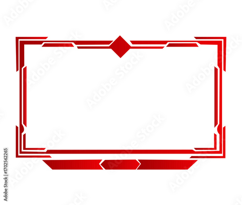 Red Geometric Frame Design for Streaming and Gaming, Streaming