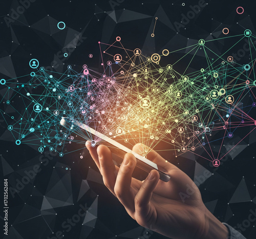 Connexion réseaux sociaux sur un téléphone mobile