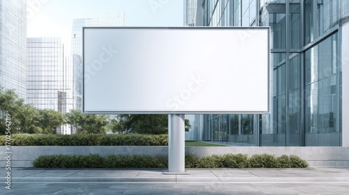 Wallpaper Mural Blank Billboard Mockup in Urban Setting with Modern Buildings, Ideal for Advertising and Marketing Campaigns Torontodigital.ca