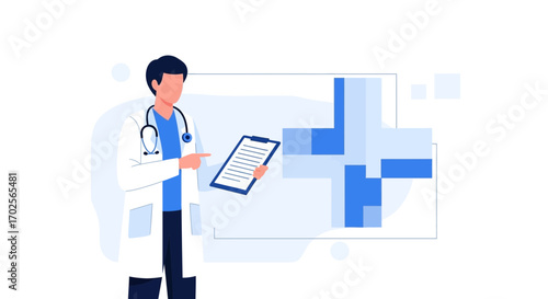 Medical Professional Presenting Information About Healthcare and Medical Services