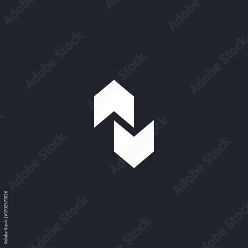 Arrow icon logo flat vector design