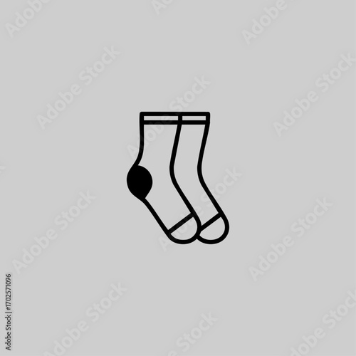 Socks icon logo flat vector design