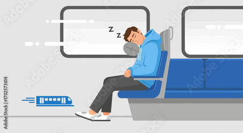 Sleeping Passenger on Public Transport: A Journey Through Rest and Commuting Dynamics
