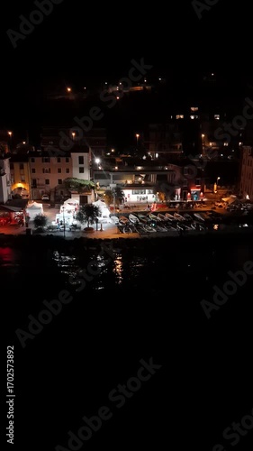 Night Drone Flight Over Lake Garda from Porto di Brenzone – Brenzone sul Garda, Italy