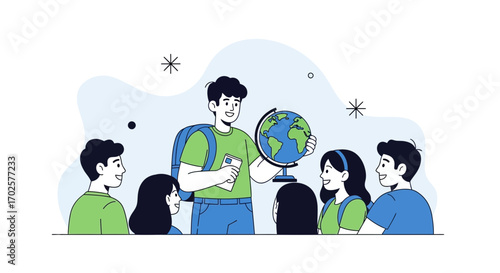 Students Attending A Geography Lesson About The World And Their Future Travels