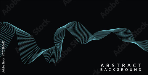 Elegant Abstract Wave Background Minimalist Black and White Design for Presentations and Websites vector