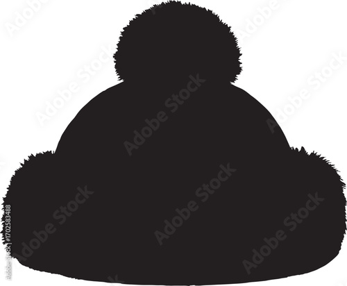 Minimalist Buddha Silhouette in Meditative Pose Black on White Background