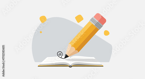 Writing Concept Depicted With Pencil Crafting an Interesting Visual Story