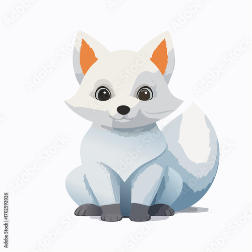 3D niedlicher Polarfuchs