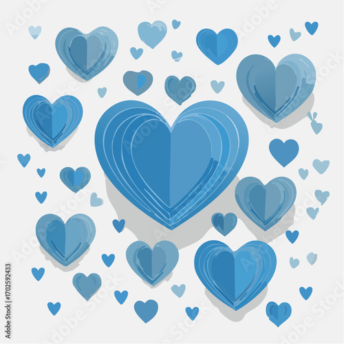Hintergrund blaue Herzen