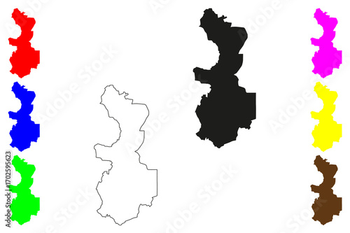 Ampang Jaya city (Malaysia) map vector illustration, scribble sketch Ampang Jaya map