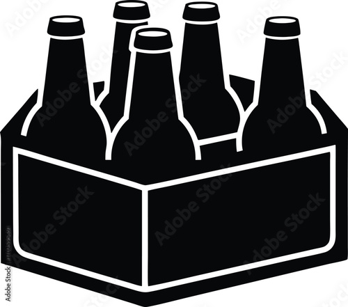 Beer pack vector icon.