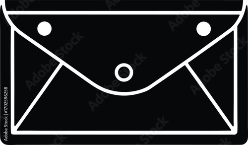 Bubble mailer vector icon.