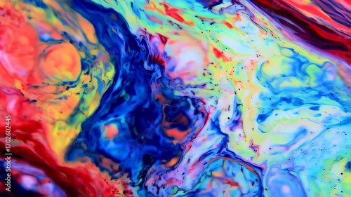 Vibrant abstract fluid art