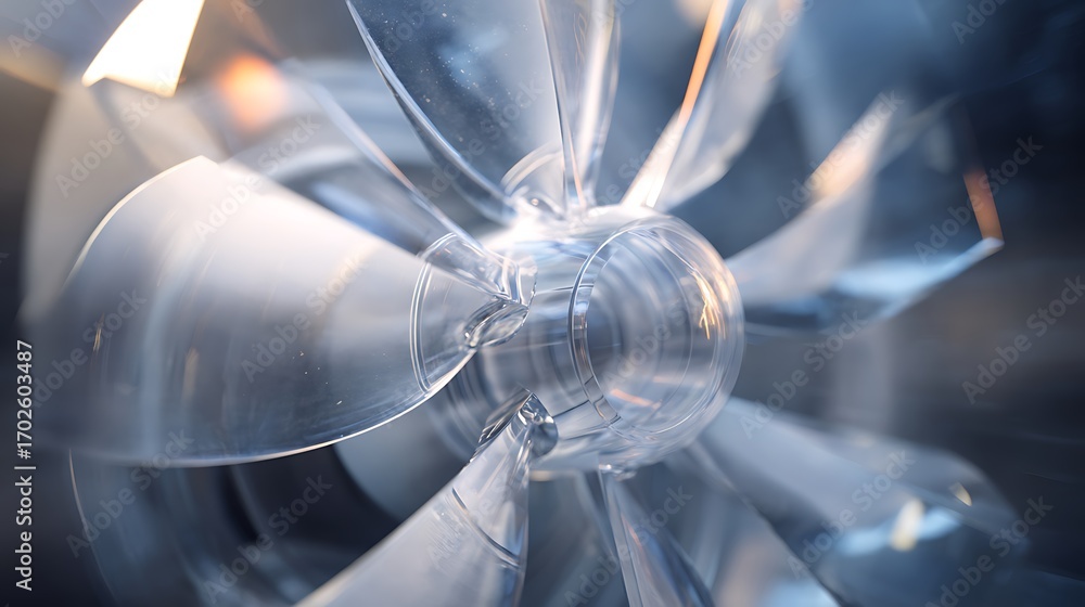 © Khorshada - Abstract close up of a blurred spinning fan blade creating a mesmerizing ethereal light effect © Khorshada - Abstract close up of a blurred spinning fan blade creating a mesmerizing ethereal light effect