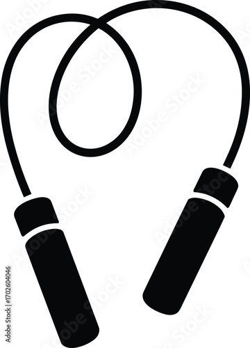 Jump Rope Clipart Illustration – Fitness, Exercise, Gym Workout Equipment Design