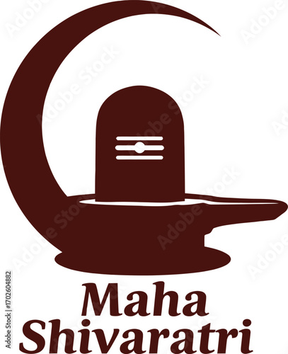 Maha Shivratri Lingam Vector Design .