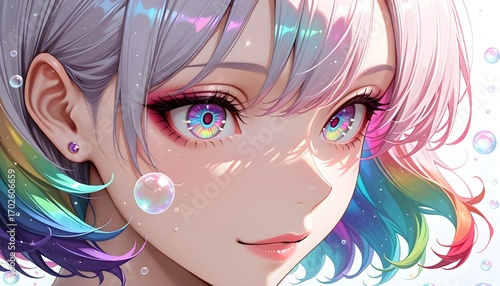 カラフルな女性