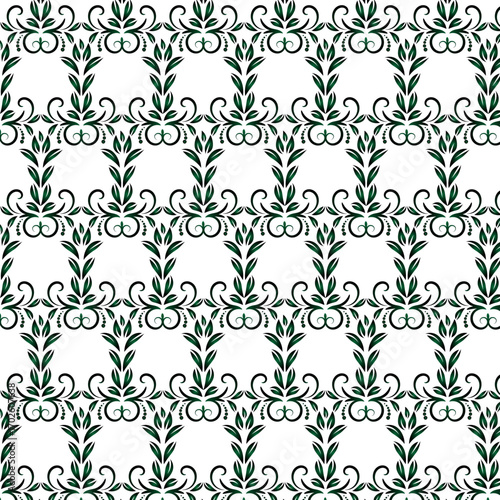 Green Leafy Pattern Design. Nature's Harmony, Green Leaf Pattern.