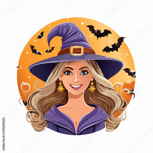 Hexe an Halloween