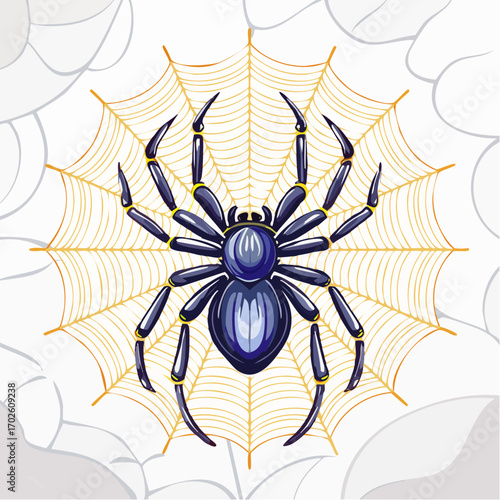 Spinne im Netz