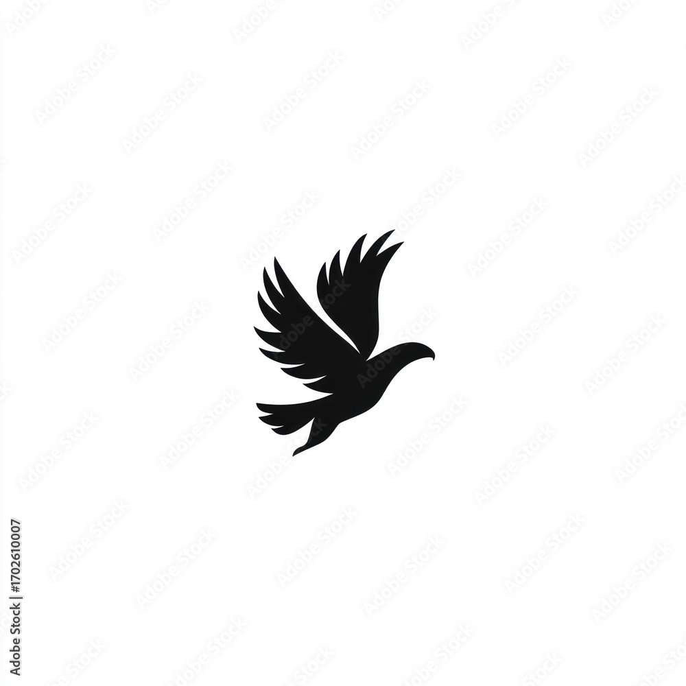 Obraz premium Bird silhouette flight