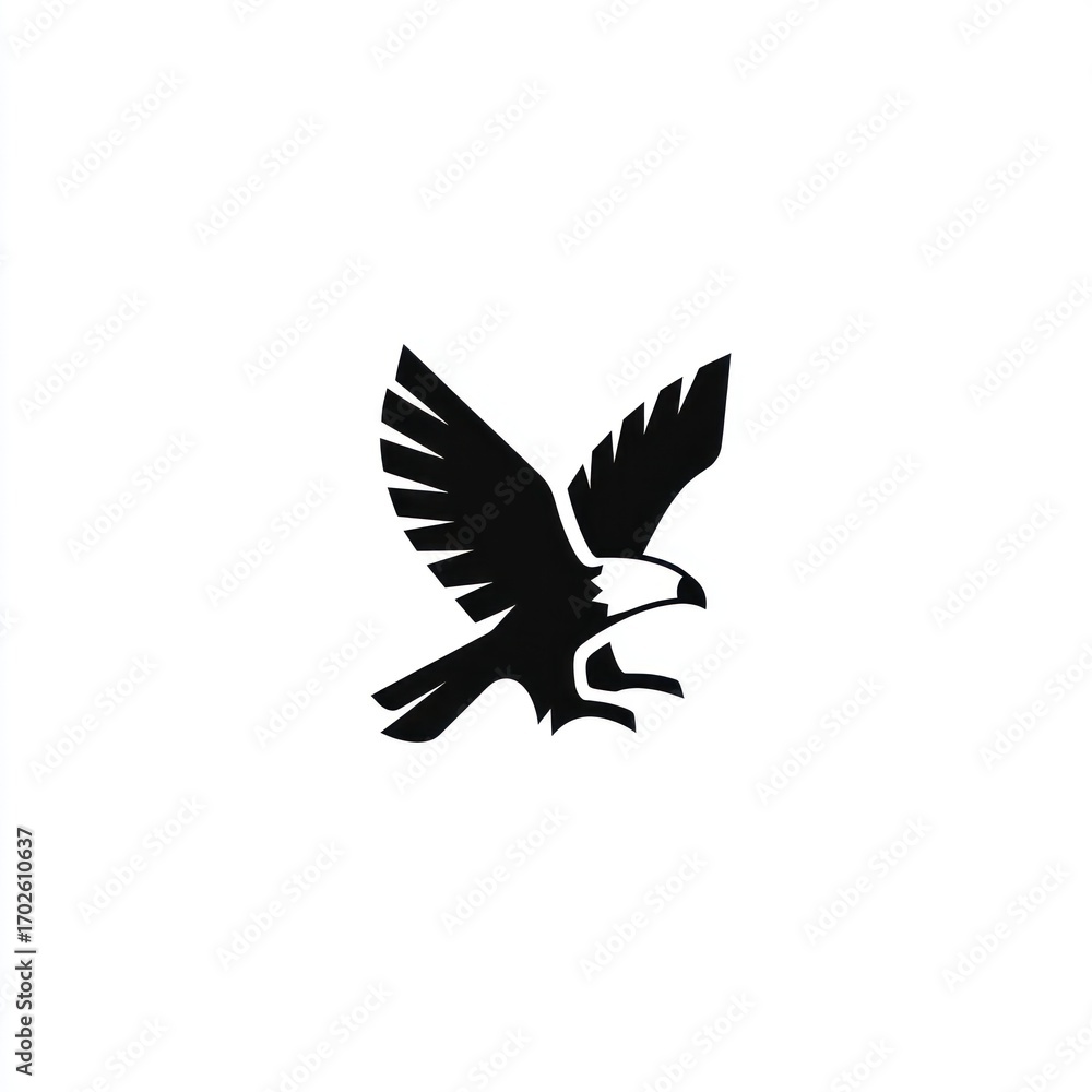 Obraz premium Flying eagle silhouette design