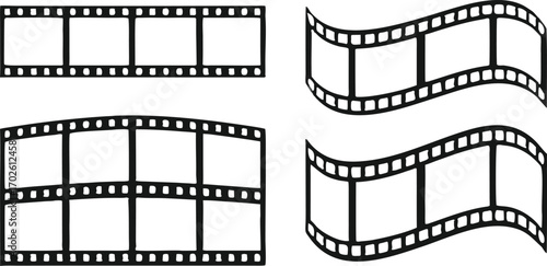 Creative vector illustration depicting elements of film production cinema and movie making with vibrant colors and classic typography
