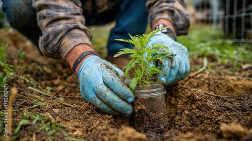Soil sampling in agricultural or natural landscapes to test fertility, contamination, and ecosystem health for sustainable land management