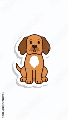 Cute cartoon dog sticker (2)