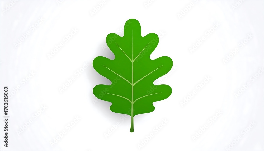 Fototapeta premium Green oak leaf graphic design