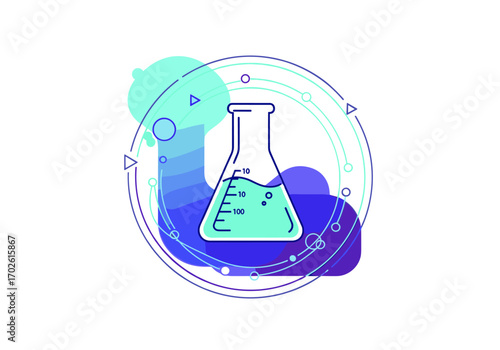 Scientific experimentation involving chemical reactions and laboratory equipment for educational purposes