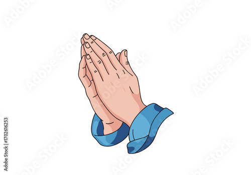 Two hands pressed together in a gesture of prayer hope and supplication