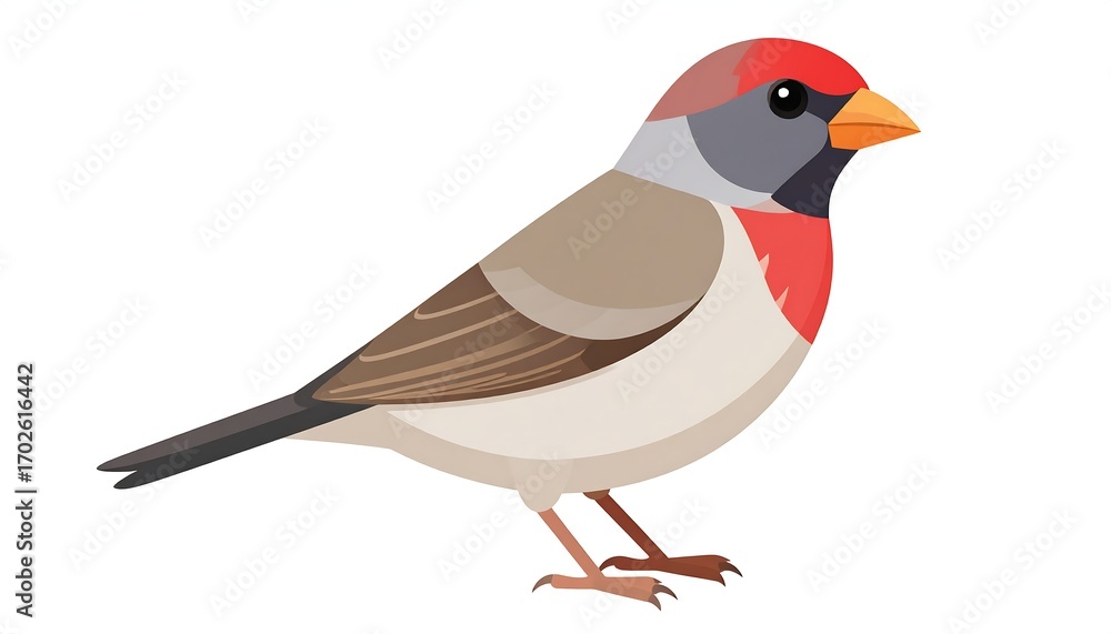 Obraz premium Cute bird side profile